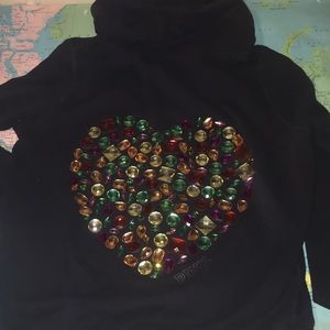 Victoria’s Secret Pink jewel heart hoodie